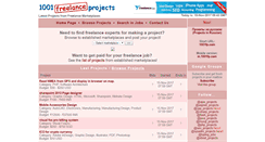 Desktop Screenshot of 1001freelanceprojects.com