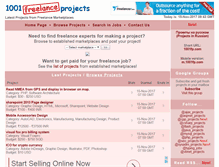 Tablet Screenshot of 1001freelanceprojects.com